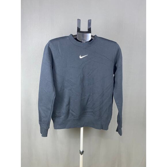 Nike Black Crewneck Sweatshirt Small | Classic Swoosh Logo Unisex - Picture 2 of 4